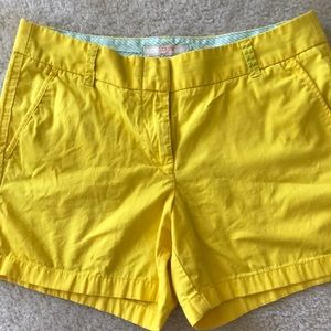 JCrew bright yellow 4 inch shorts